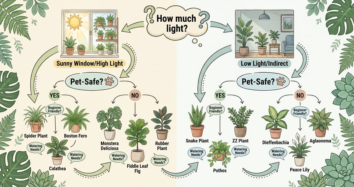 How to Choose Your First Houseplant: A Decision Framework